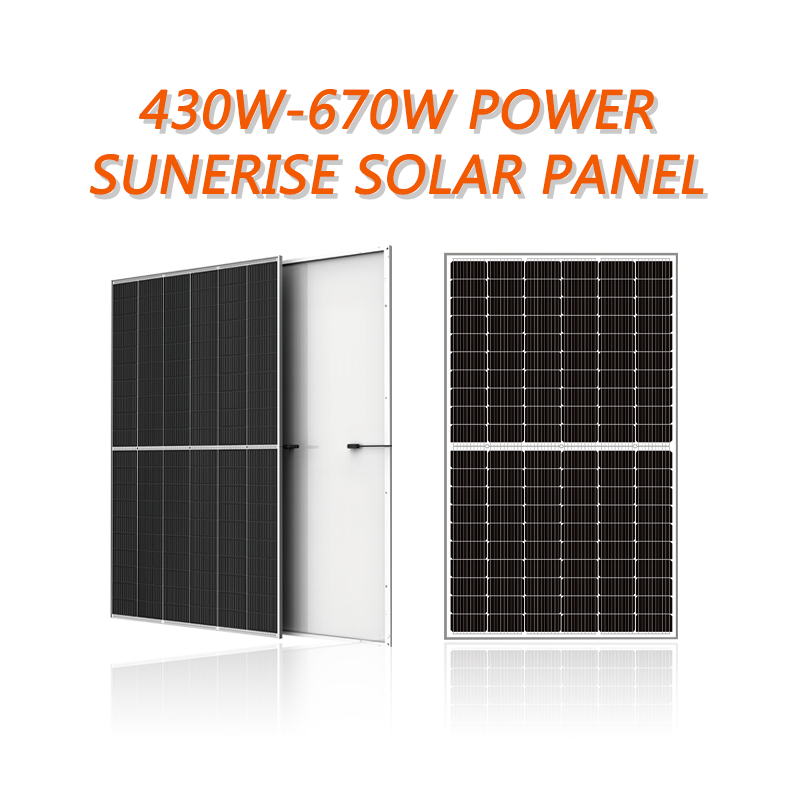 Sunerise solar panels 430W-670W power 